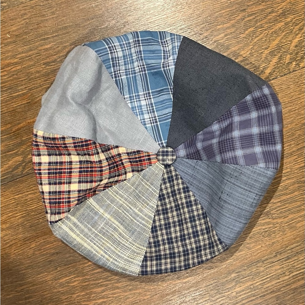 Doria patchwork pageboy hat